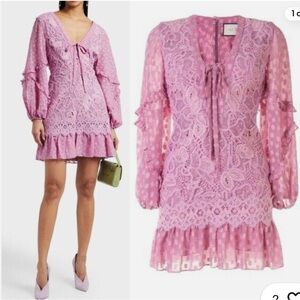 Alexis pink lace dress